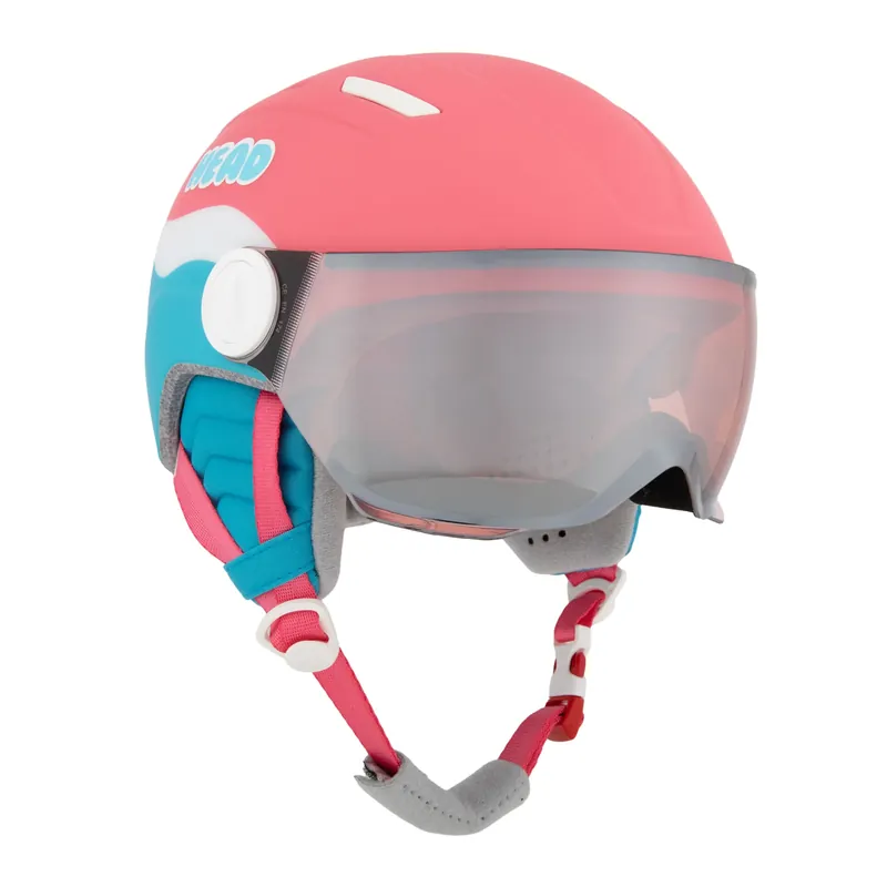 Výprodej Dětská lyžařská helma HEAD Maja Visor pink/blue/silver red