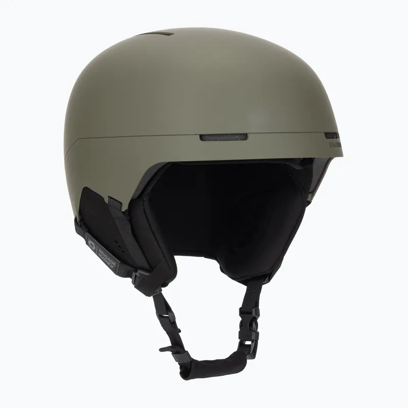 Autentický Lyžařská helma Salomon Brigade Index olive night