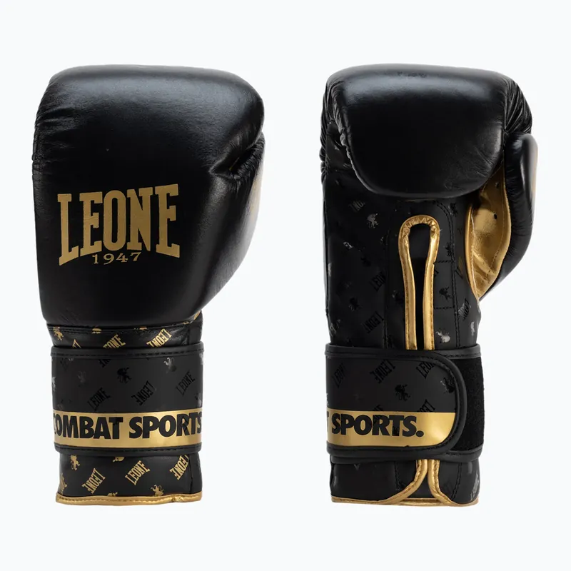 Nejprodávanější Černo-zlaté boxerské rukavice Leone Dna GN220