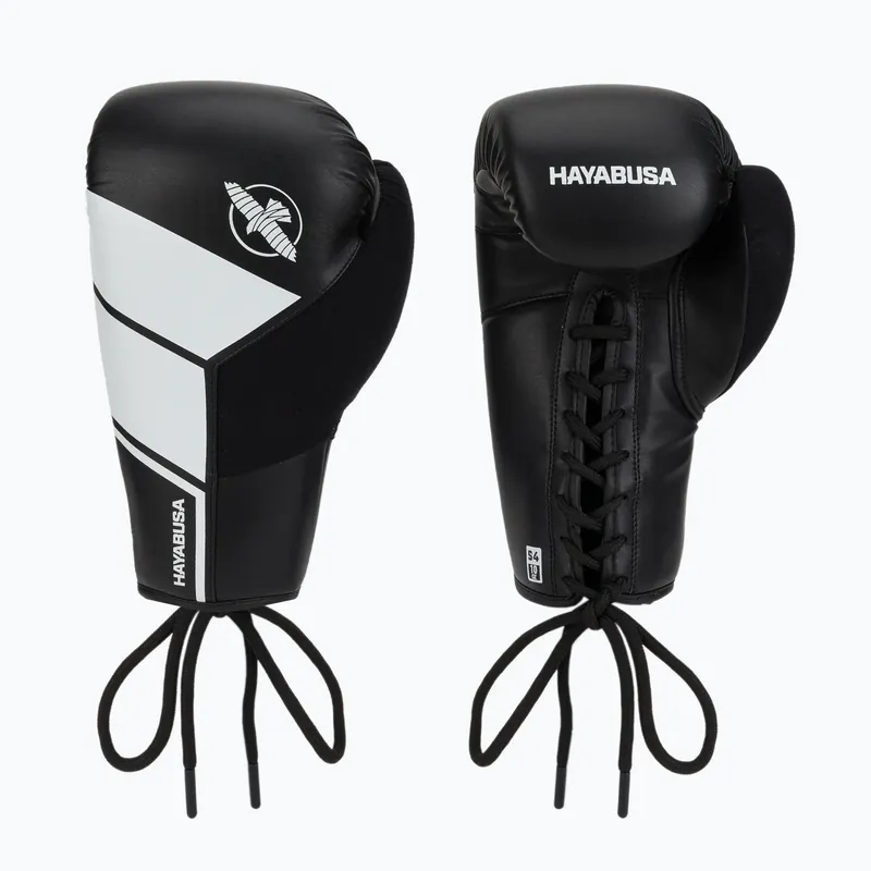 Jen Po Omezenou Doba Hayabusa S4 Lace Up boxerské rukavice bílé S4LACBG-BK