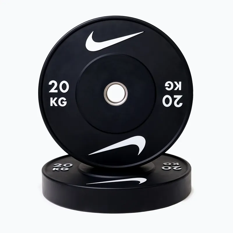 Olympijské bumperové závaží Nike Strength Rubber Bumper Plates 20 kg black/white Ihned K Objednání