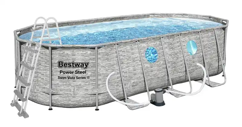 Ihned K Objednání Bazén Power Steel Stacked Stone Swim Vista 5,49 x 2,74 x 1,22 m - 56716