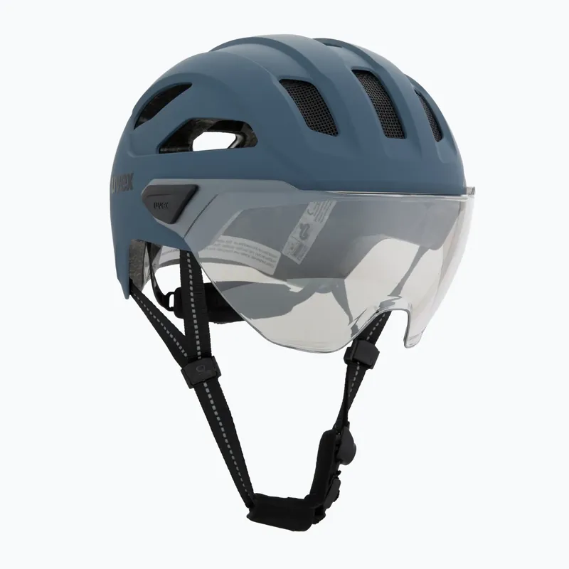 Cyklistická helma UVEX Stride Visor stone blue matt/lite mirror silver Horká Nabídka