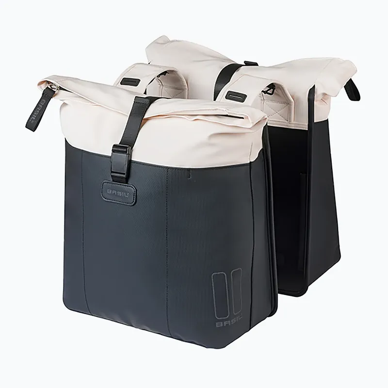 Poslední Šance Cyklistická brašna Basil Vive Double Pannier Bag 35 l off white/black