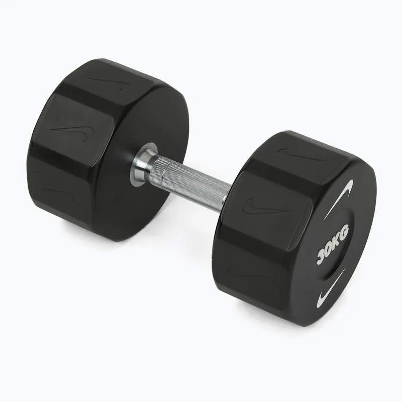 Chromovaná činka Nike Strength Pro Urethane Dumbbell 30 kg black/white Nejlepší Cena