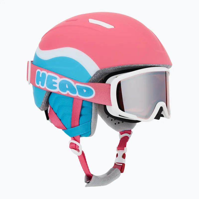 Cenově Výhodný Dětská lyžařská helma HEAD Maja Set + Gogle Jr pink/blue/silver red