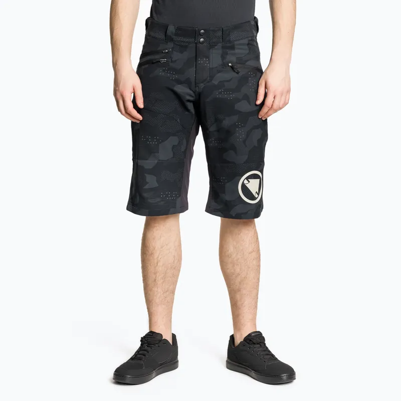 Pánské cyklistické šortky Endura Singletrack II Short black camo Časově Omezené