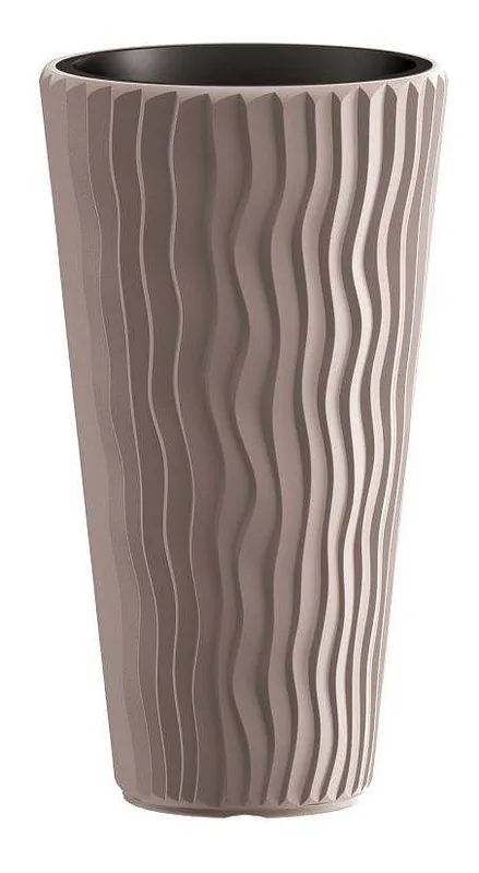 Květináč SANDY SLIM s vkladem 39 cm - barva mocca Novinka