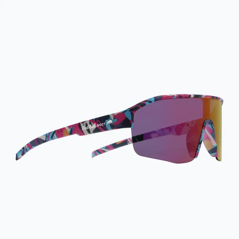 Sluneční brýle Red Bull SPECT Dundee matt blue-pink pattern/smoke pink-yellow mirror Nová Kolekce