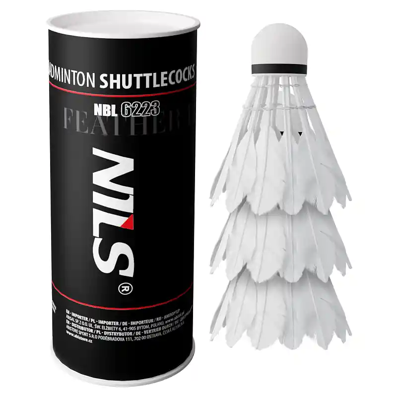 Víkendová Akce Badmintonové míčky z peří NILS NBL6223 s LED 3 ks
