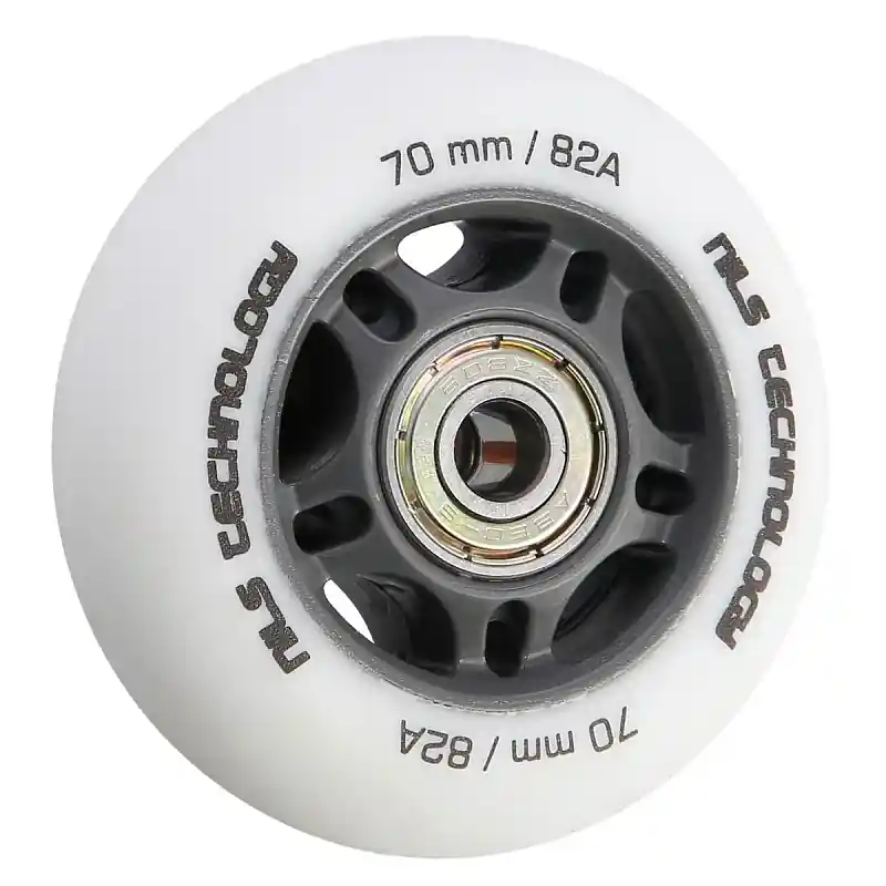 Matná kolečka NILS Extreme PU 70x24 82A s ložisky ABEC 9, bílá, 4 ks Nízká Cena