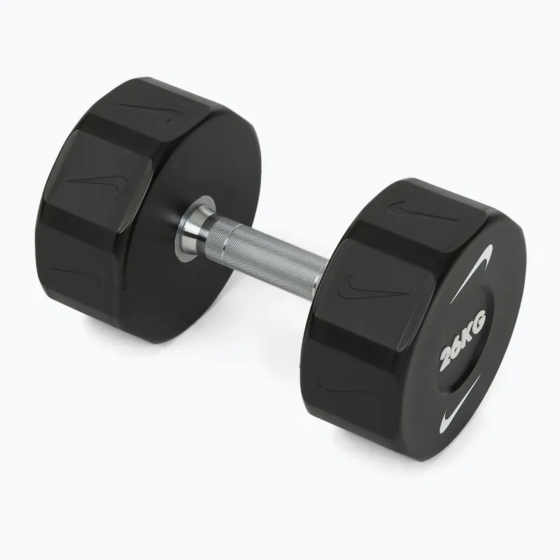 Chromovaná činka Nike Strength Pro Urethane Dumbbell 26 kg black/white Oblíbený