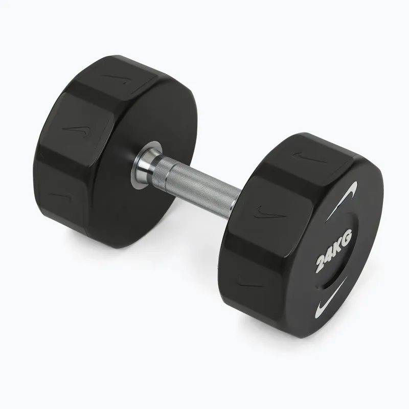 Akční Nabídka Chromovaná činka Nike Strength Pro Urethane Dumbbell 24 kg black/white