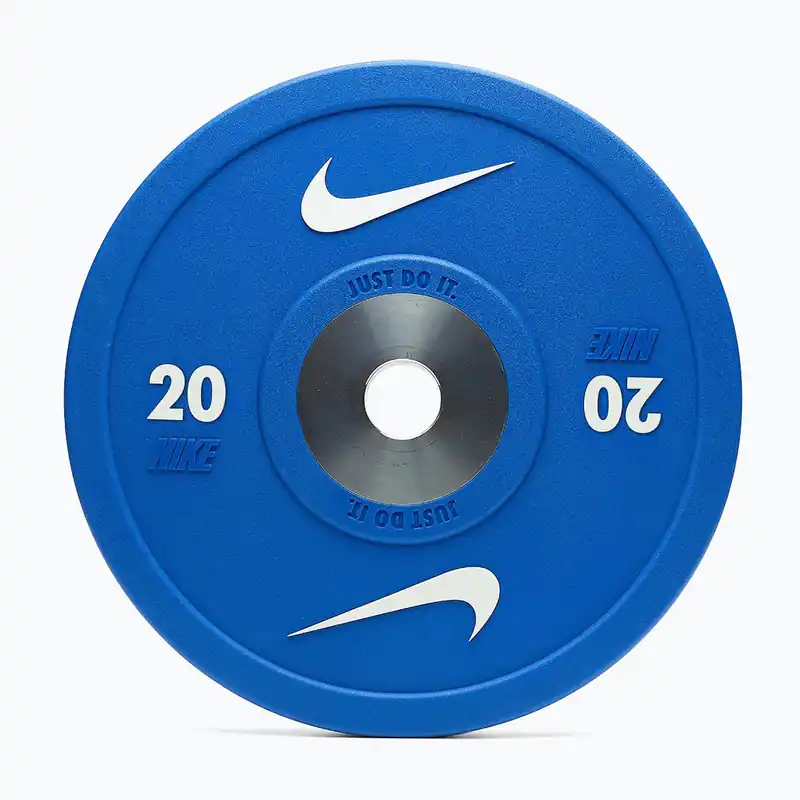 Olympijské bumperové závaží Nike Strength Pro Urethane Bumper Plates 20 kg blue/white Vrácení Zdarma