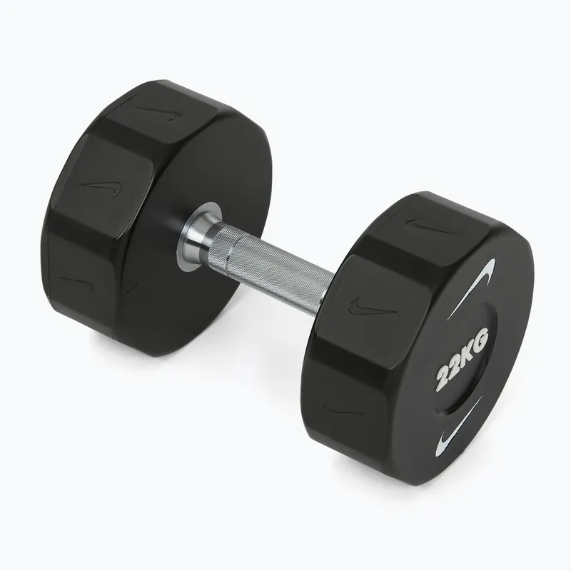 Chromovaná činka Nike Strength Pro Urethane Dumbbell 22 kg black/white Oblíbený
