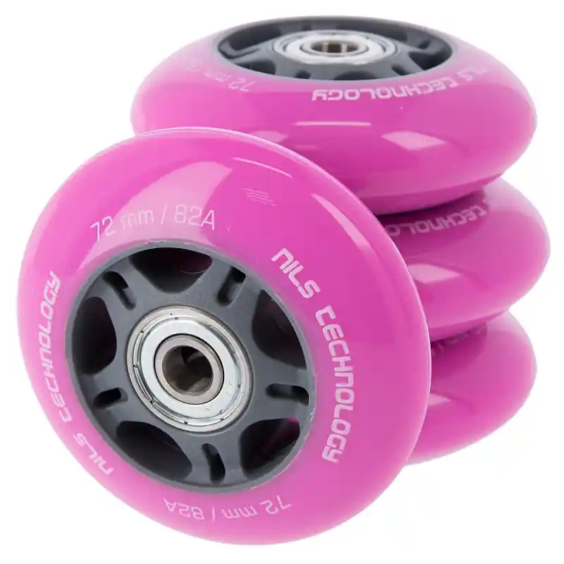 Nejlepší Cena PU kolečka s ložisky NILS EXTREME 72x24mm ABEC 7 růžové