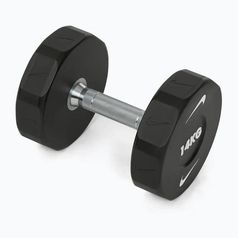 Chromovaná činka Nike Strength Pro Urethane Dumbbell 14 kg black/white Horká Nabídka