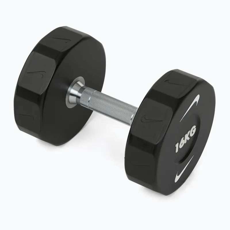 Ověřený Chromovaná činka Nike Strength Pro Urethane Dumbbell 16 kg black/white