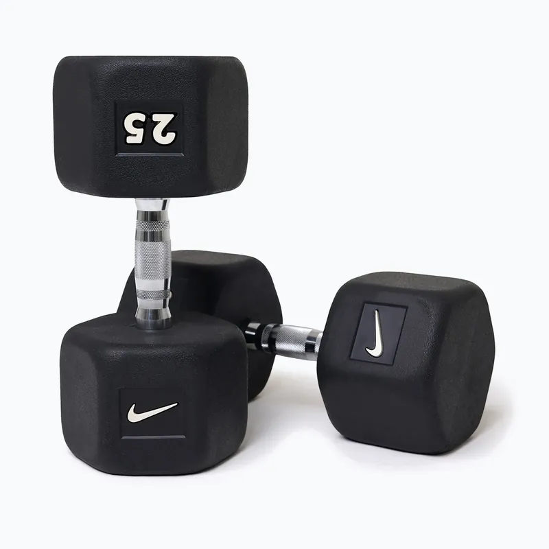 Výprodej Pogumovaná činka Nike Strength Hex Dumbbell 25 kg black/white