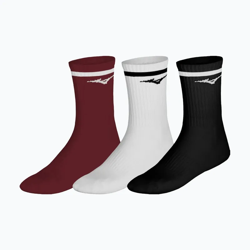 Ponožky Mizuno Training With Line 3 pairs sun dried tomato/white/black Originální