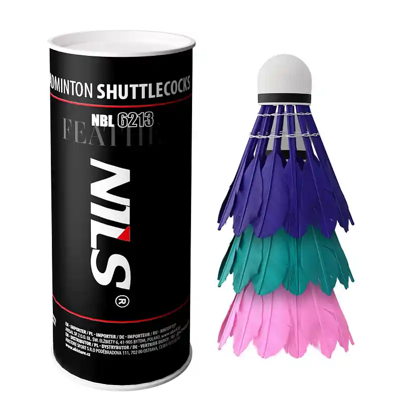 Kup Teď Badmintonové míčky z peří NILS NBL6213 multicolor 3 ks