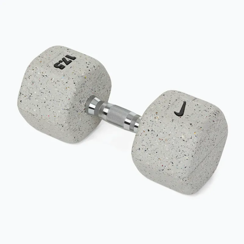 Pogumovaná činka Nike Strength Grind Hex Dumbbell 17,5 kg wolf grey Finální Výprodej