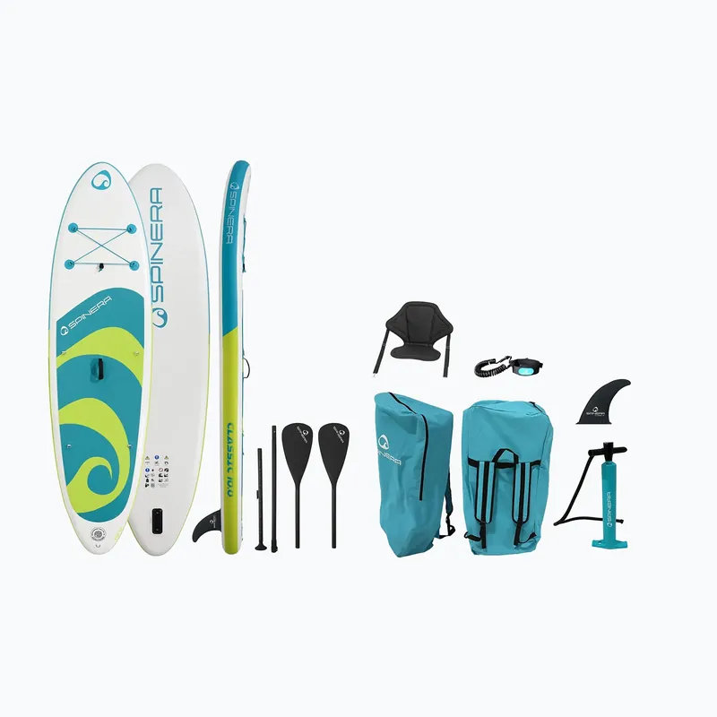 SUP prkno SPINERA Classic 10‘0" Pack 3 green teal Novinka Horká Nabídka