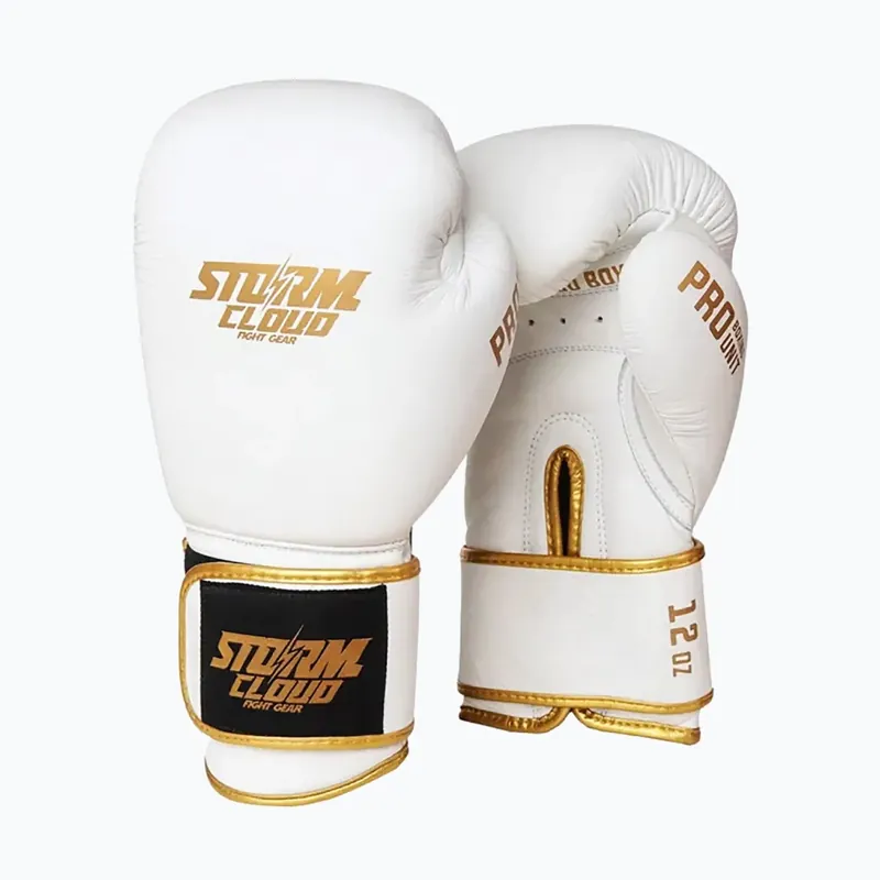 Boxerské rukavice StormCloud Boxing Pro white/gold Must-Have