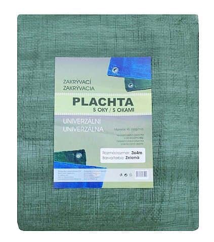 Krycí nepromokavá plachta 3x4m, zelená Vrácení Zdarma