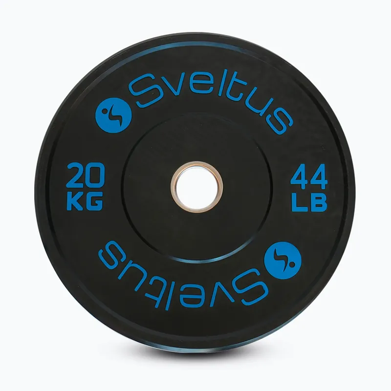 Olimpijské bumperové závaží Sveltus Training Olympic Disc 20 kg black Vysoce Kvalitní