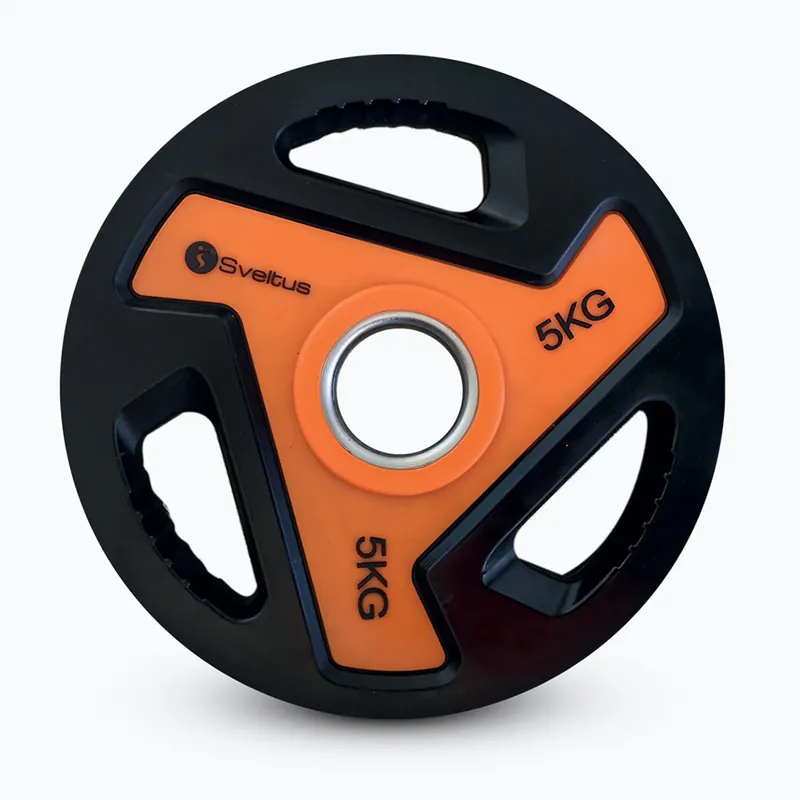 Olimpijský kotouč Sveltus Olympic Disc With Handles 5 kg black Expresní Doručení