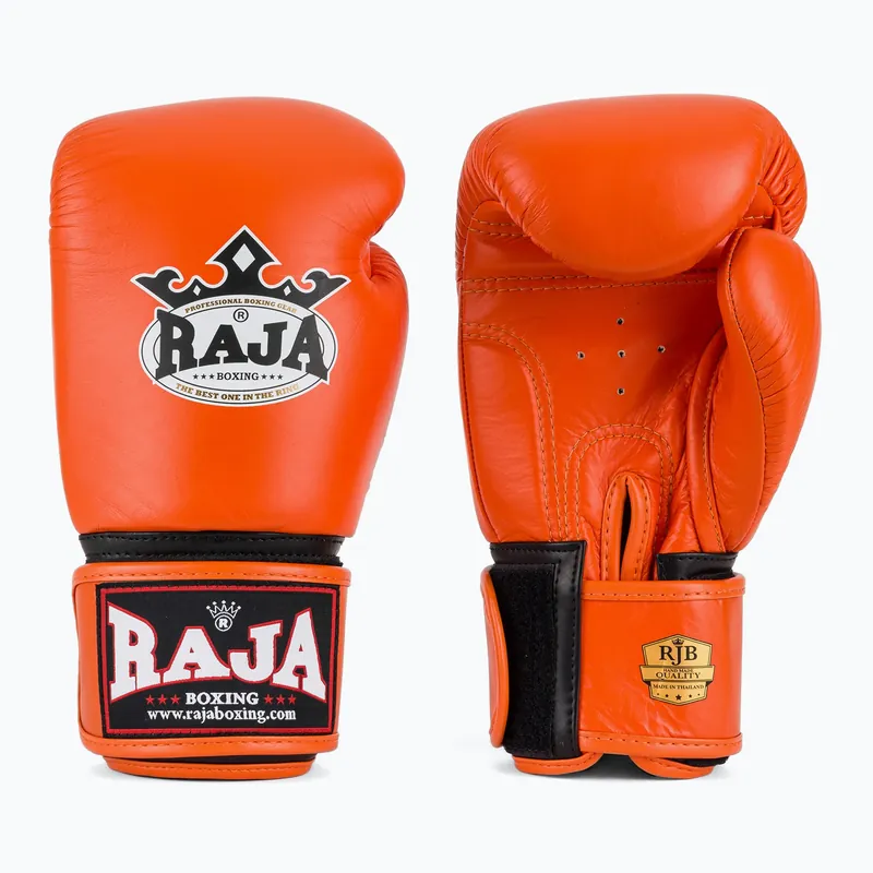 Sezónní Sleva Boxerské rukavice RAJA BOXING Single Standard zGenuine Leather orange