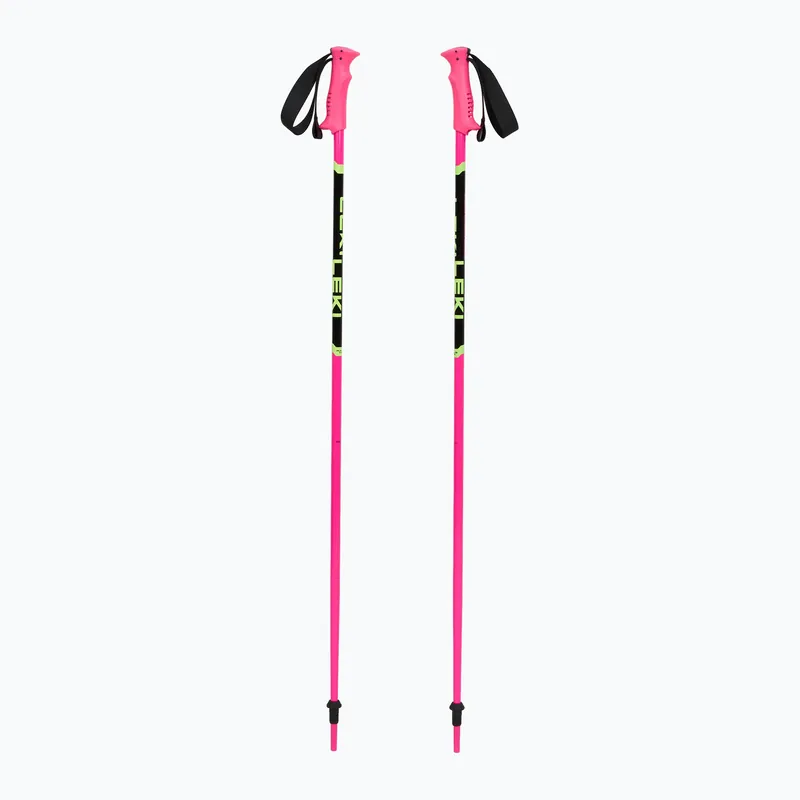 Lyžařské hůlky dziecięce LEKI Racing neon pink/ black/ neon yellow Speciální Cena
