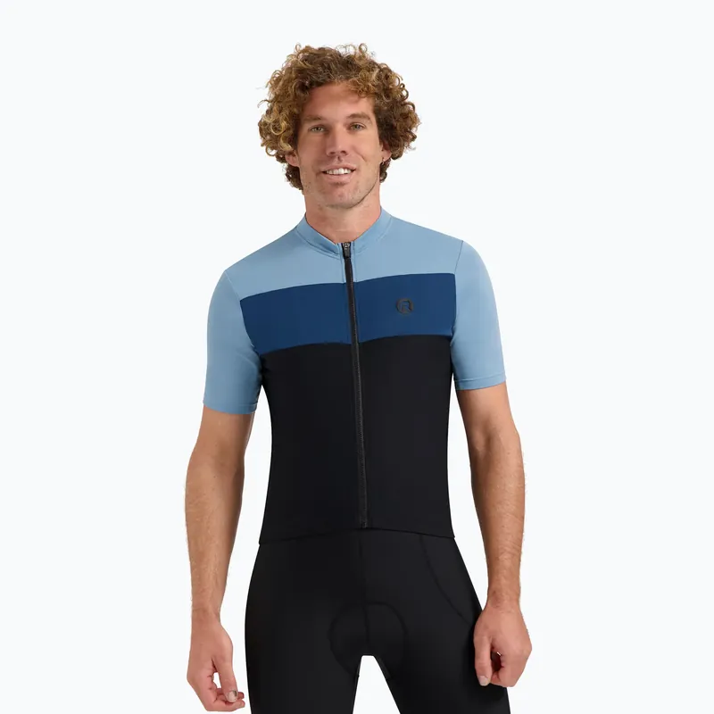 Pánský cyklistický dres Rogelli Core Block black / blue / dark blue Koupit Online