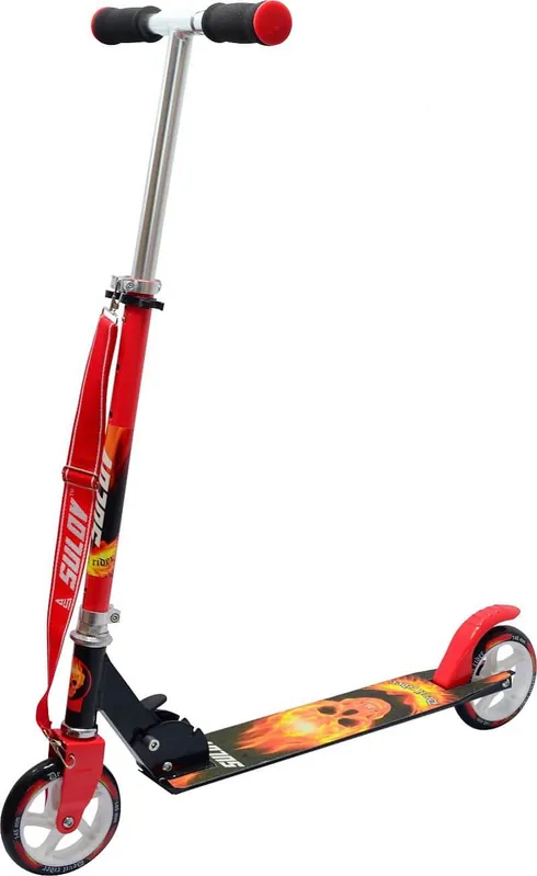 Aktuální Skládací alu koloběžka SULOV DEVIL RIDER, černo-červená, 145mm