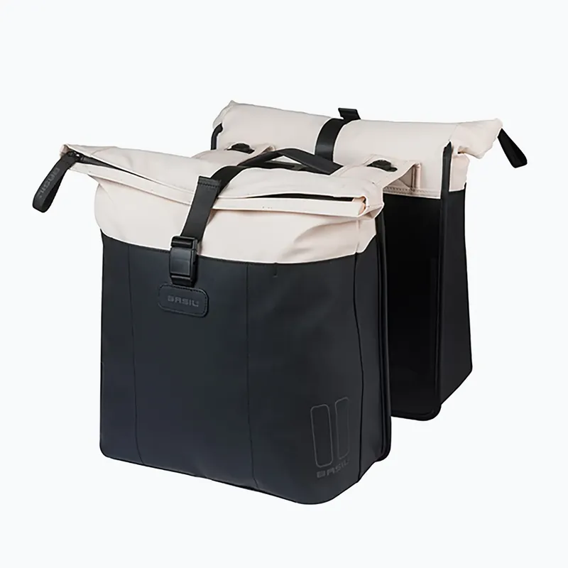 Cyklistická brašna Basil Vive Double Pannier Bag MIK 35 l off white/black Tovární Cena