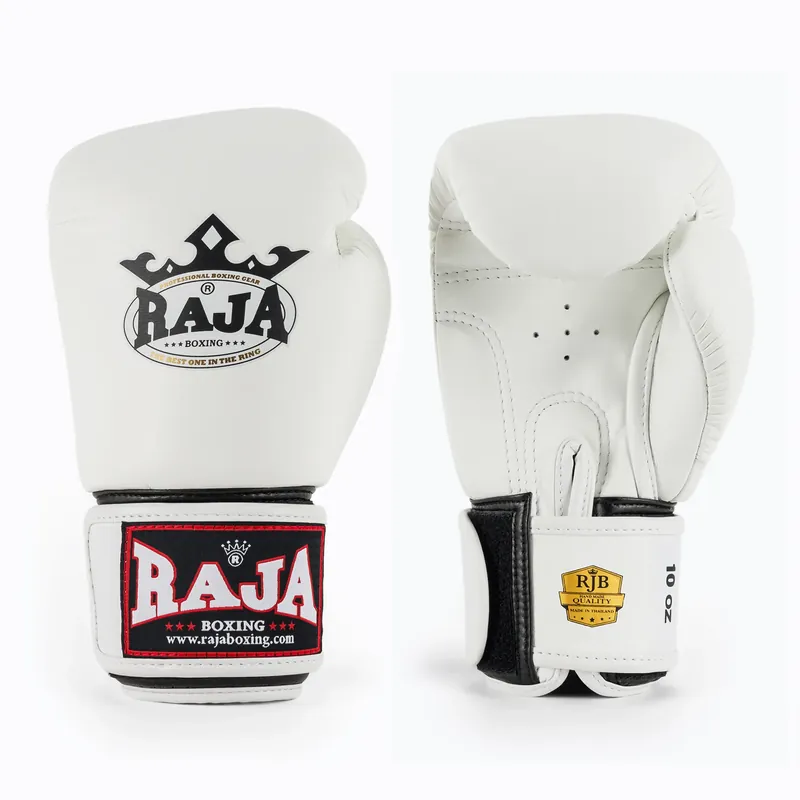 Boxerské rukavice RAJA BOXING Single Standard Genuine Leather white Dokud Zásoby Vydrží