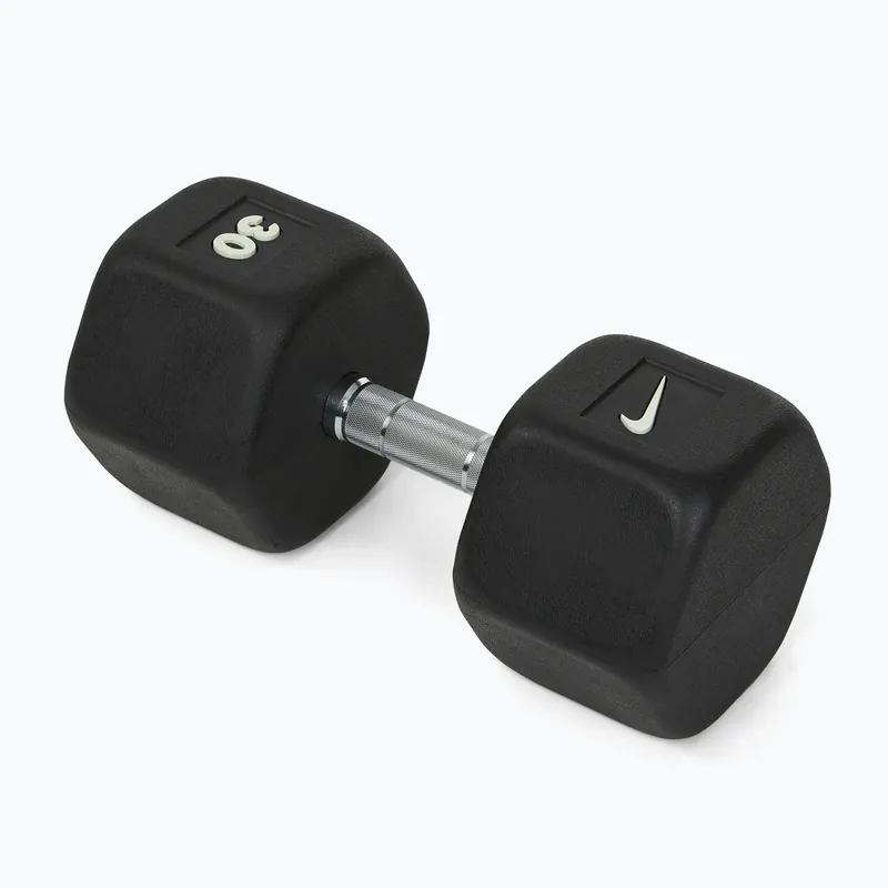 Pogumovaná činka Nike Strength Hex Dumbbell 30 kg black/white Super Cena