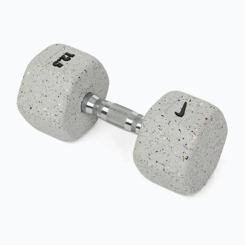 Pogumovaná činka Nike Strength Grind Hex Dumbbell 12,5 kg wolf grey Dokud Zásoby Vydrží