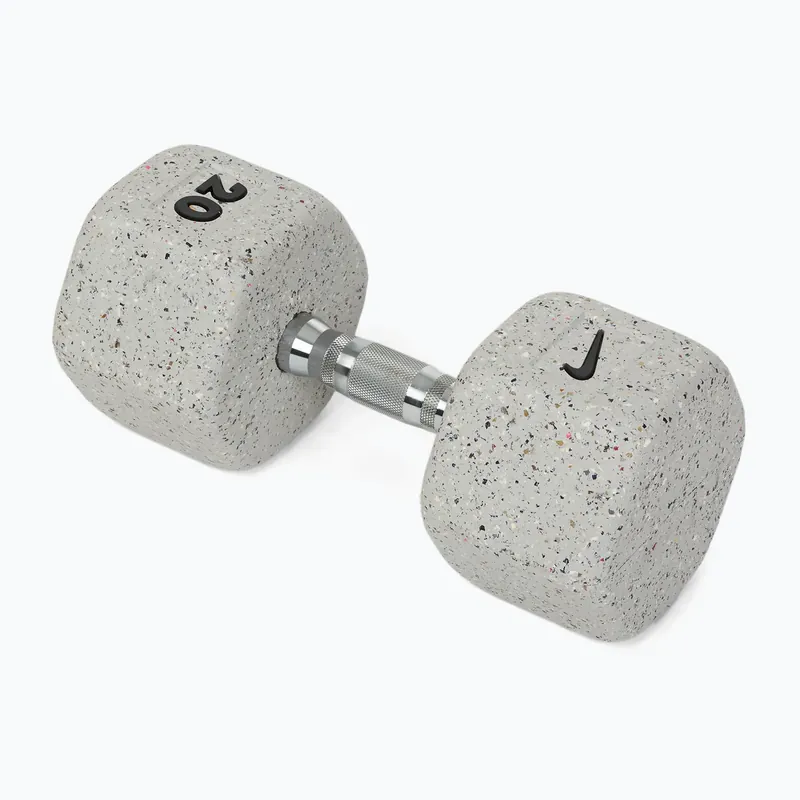 Pogumovaná činka Nike Strength Grind Hex Dumbbell 20 kg wolf grey Pouze Dnes