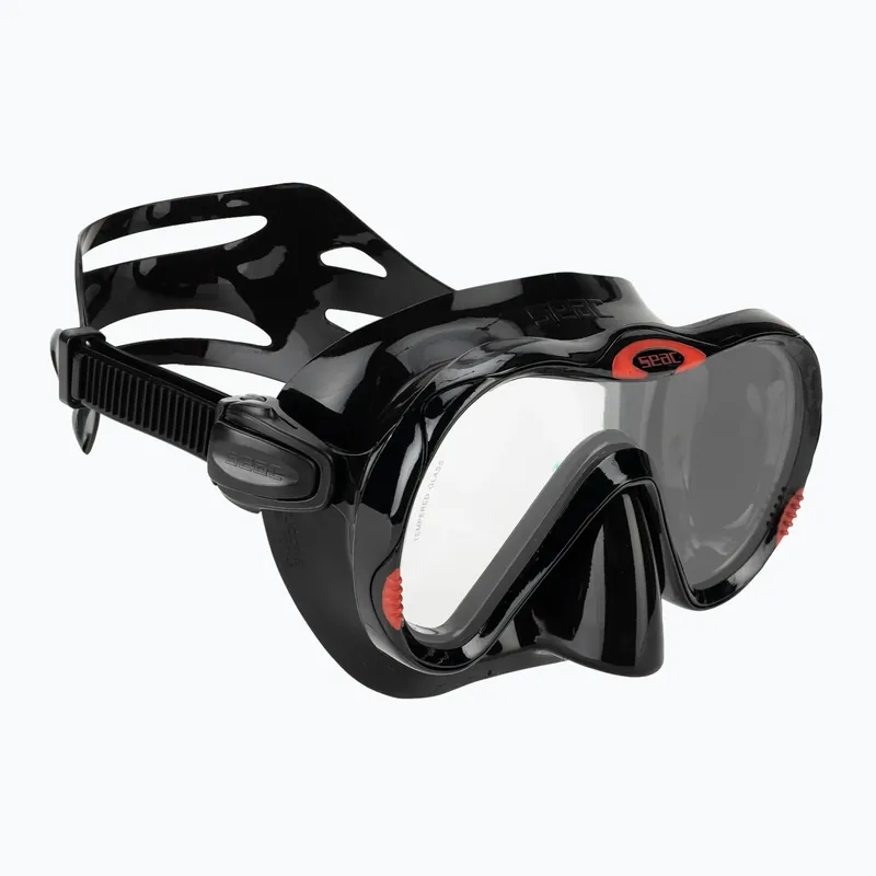 Výhodná Nabídka Šnorchlovací maska Seac Boss black/red Novinka