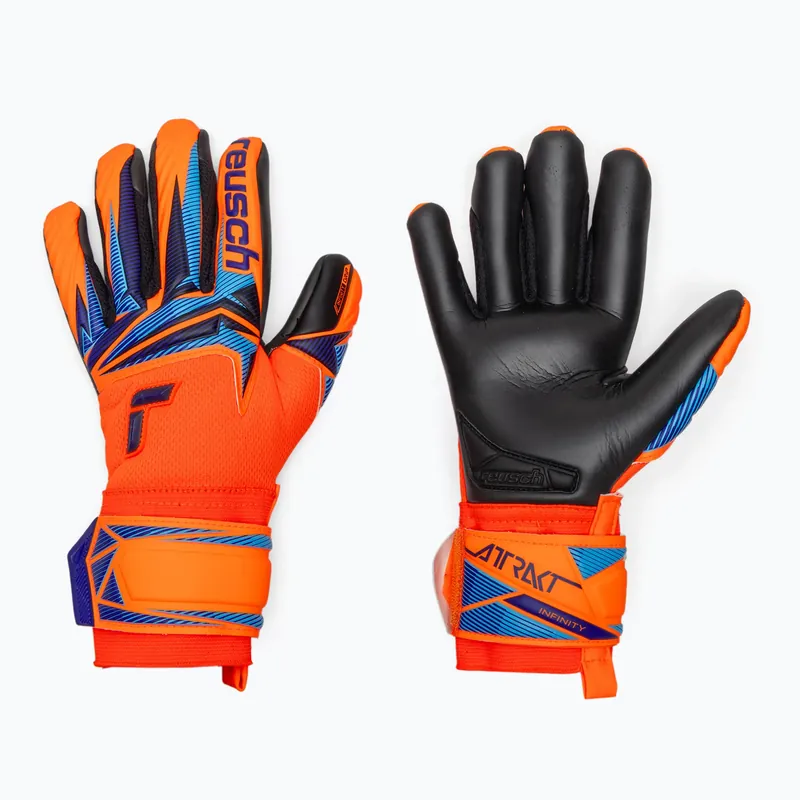 Cenový Hit Dětské brankářské rukavice Reusch Attrakt Infinity Evolution NC Junior shocking orange/blue/black