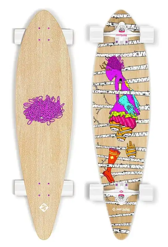 Longboard Street Surfing PINTAIL 40” Woods - artist series Hit Sezóny
