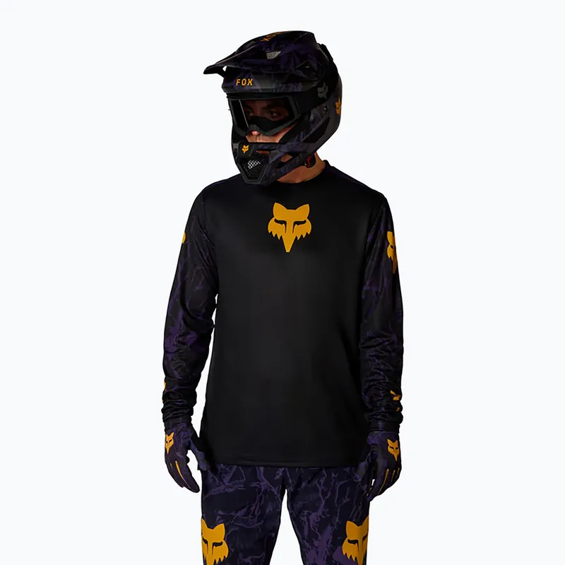 Speciální Cena Pánské cyklistické tričko Longsleeve Fox Racing Ranger Image Print plum