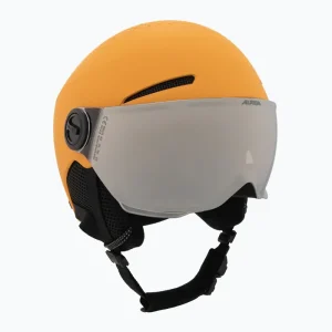 Cenově Výhodný Dětská lyžařská helma Alpina Zupo Visor Q-Lite burned/ yellow matt