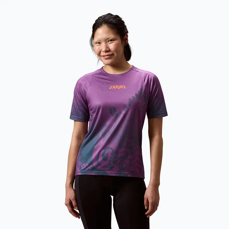 Dámský cyklistický dres Endura Singletrack Print W end purple Nejlepší Cena