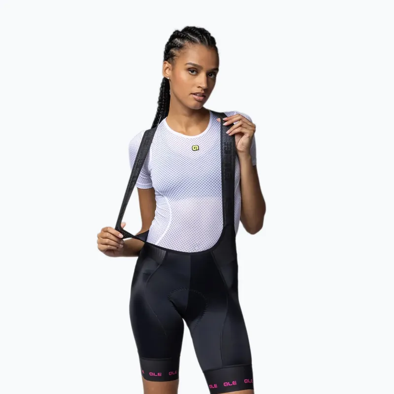 Vrácení Zdarma Dámské cyklistické šortky Alé Strada 2.0 Bibshorts fuchsia