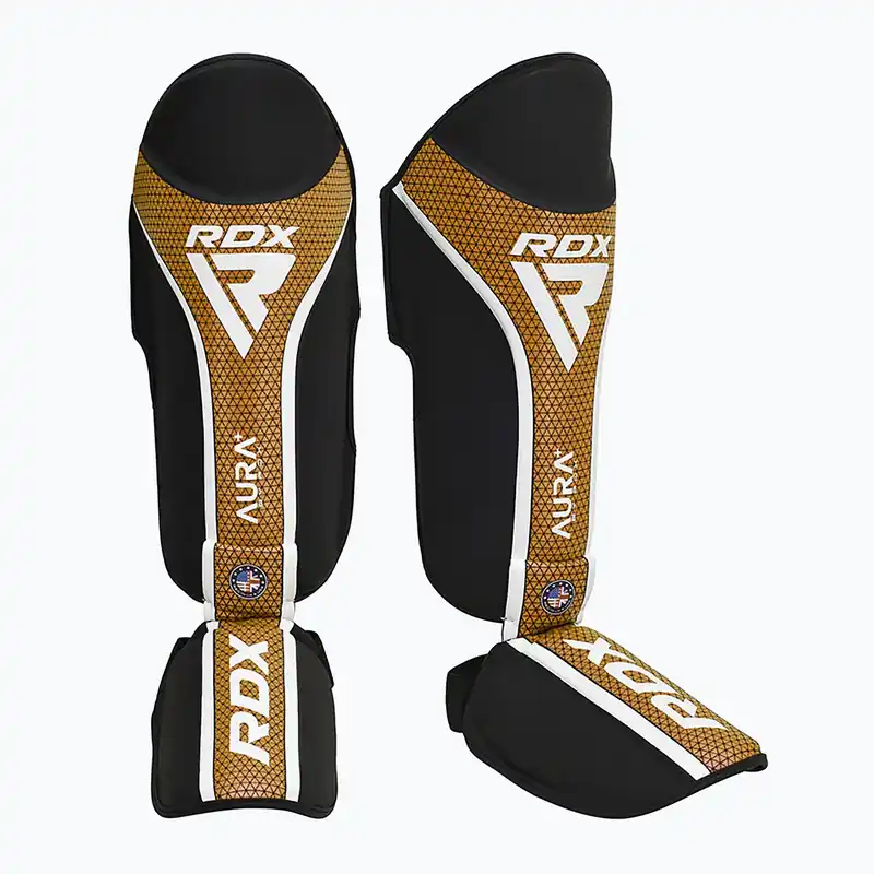 Chrániče holení a chodidel RDX Shin Instep Aura Plus T-17 golden Originální