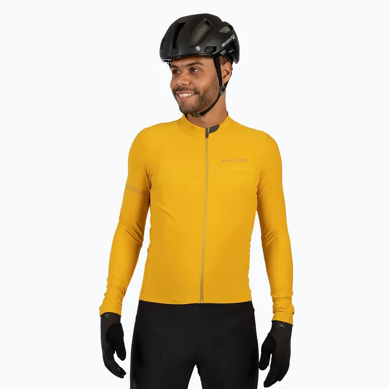 Pánský cyklistický dres Longsleeve Endura Pro SL II L/S mustard Tovární Cena