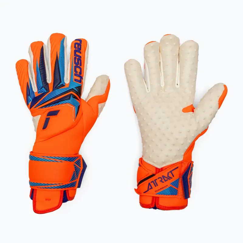 Brankářské rukavice Reusch Attrakt SpeedBump Guardian shocking orange/blue Zlevněný